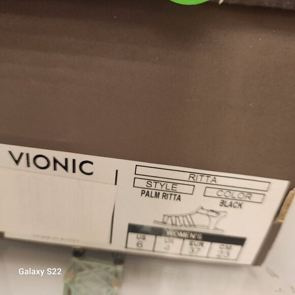 NEW Vionic Women's Palm Ritta Anklestrap Gladiator Orthotic Sandals Size 6 BLACK - Picture 9 of 10